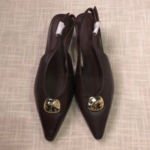 Madewell The Emilie Slingback Pump - Coffee Bean/ Size 7/ NX090